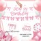 Pink Bow Party Decorations, 47 Pcs Coquette Birthday Party Decorations, Pre-Strung Happy Birthday Banner Bow Garland for Girls Birthday Baby Shower Bridal Shower Bachelorette Party Decor